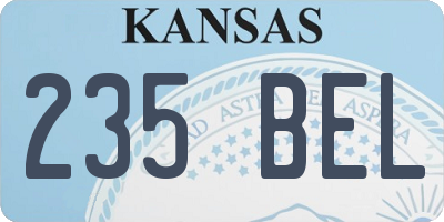 KS license plate 235BEL