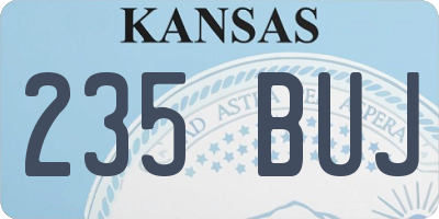 KS license plate 235BUJ