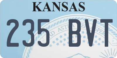 KS license plate 235BVT