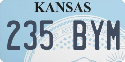 KS license plate 235BYM