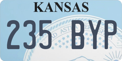 KS license plate 235BYP