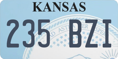 KS license plate 235BZI