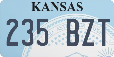 KS license plate 235BZT