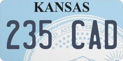 KS license plate 235CAD