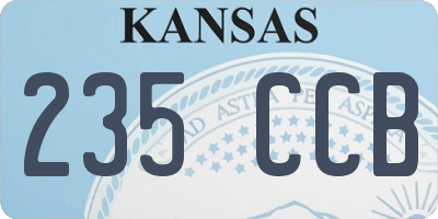 KS license plate 235CCB