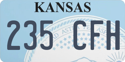KS license plate 235CFH