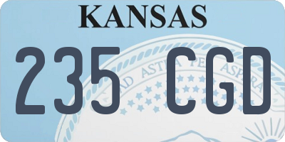 KS license plate 235CGD