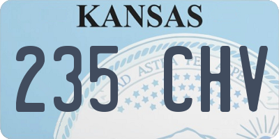 KS license plate 235CHV
