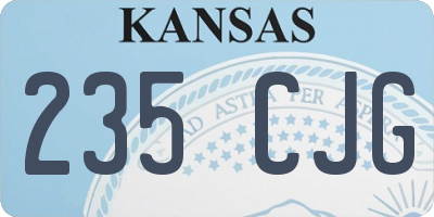 KS license plate 235CJG