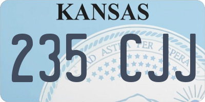 KS license plate 235CJJ