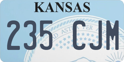 KS license plate 235CJM