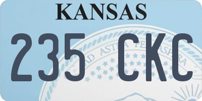 KS license plate 235CKC