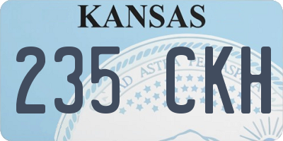 KS license plate 235CKH