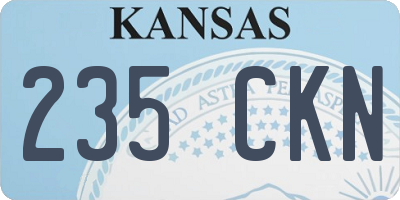 KS license plate 235CKN