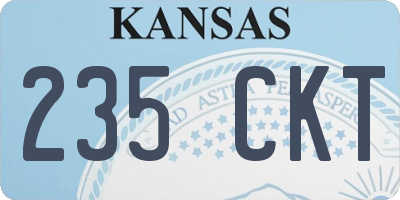 KS license plate 235CKT