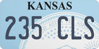 KS license plate 235CLS