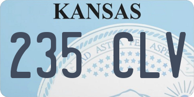 KS license plate 235CLV