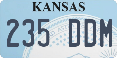 KS license plate 235DDM