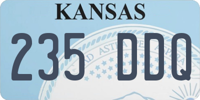 KS license plate 235DDQ