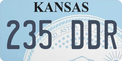 KS license plate 235DDR
