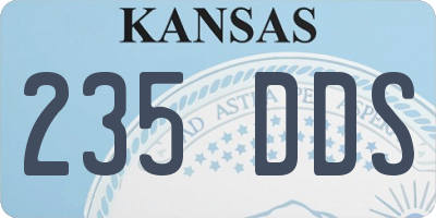 KS license plate 235DDS