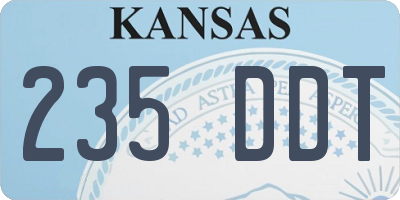 KS license plate 235DDT