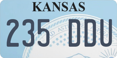 KS license plate 235DDU