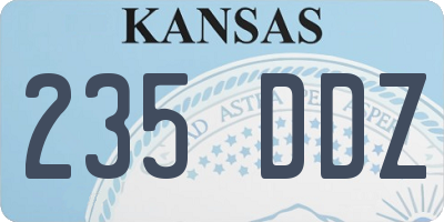 KS license plate 235DDZ