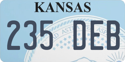 KS license plate 235DEB