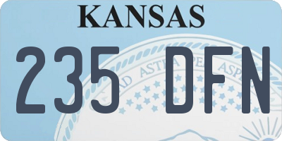 KS license plate 235DFN