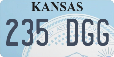 KS license plate 235DGG
