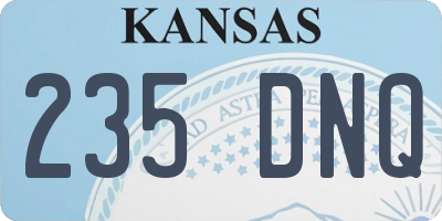 KS license plate 235DNQ