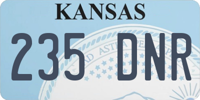 KS license plate 235DNR