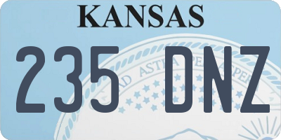 KS license plate 235DNZ
