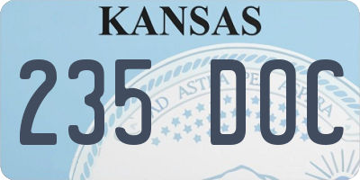 KS license plate 235DOC