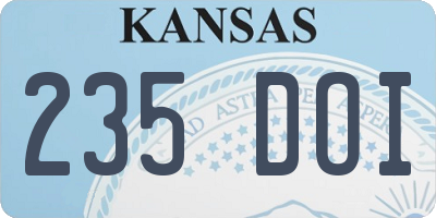 KS license plate 235DOI