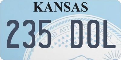 KS license plate 235DOL