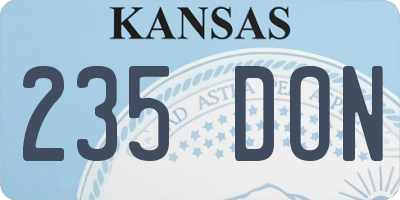 KS license plate 235DON