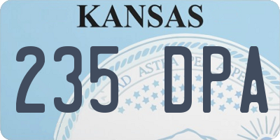 KS license plate 235DPA