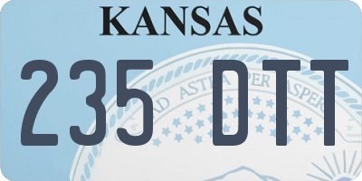 KS license plate 235DTT