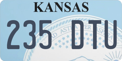 KS license plate 235DTU
