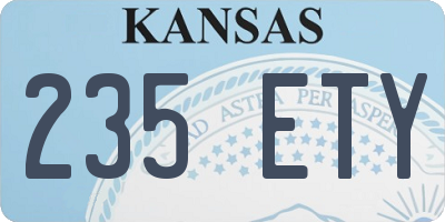 KS license plate 235ETY
