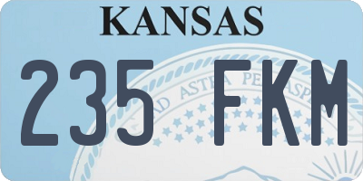 KS license plate 235FKM