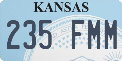KS license plate 235FMM