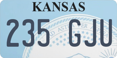 KS license plate 235GJU