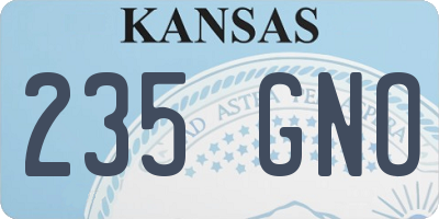 KS license plate 235GNO