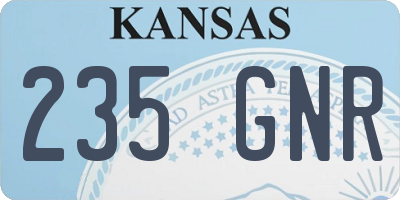 KS license plate 235GNR