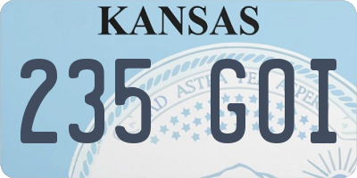 KS license plate 235GOI