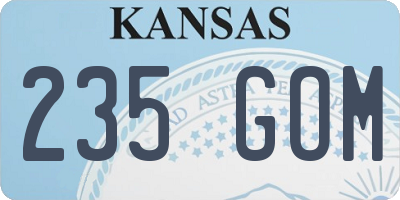 KS license plate 235GOM