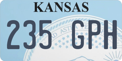 KS license plate 235GPH